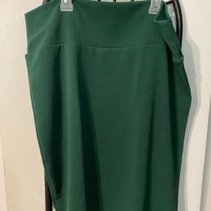Lularoe dark green Cassie skirt